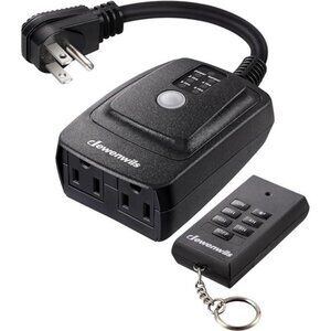 Light Sensor Timer Waterproof, Plug in Timer Switch, 100 ft Range Remote Control